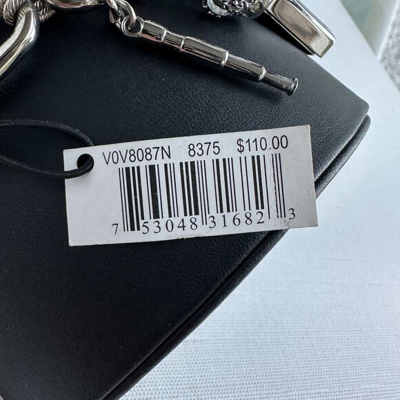 AZ II Charm Bracelet with Watch, Silver Tone, 7.5” + Extender NWT - Picture 10 of 16